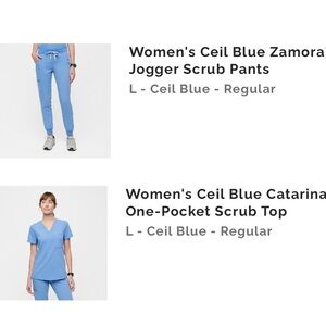 Women's Ceil Blue Jogger Scrub Pants
